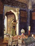 Osman Hamdy Bey Old Man before Children's Tombs oil painting on canvas